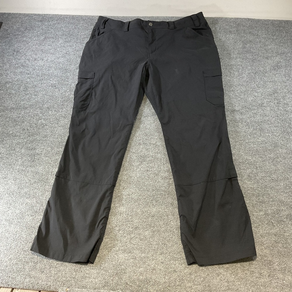 Mens Black Nylon Spandex Stretch Cargo Hiking Pants 40x33 Tactical Utility